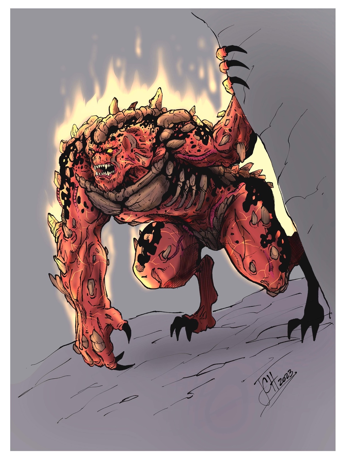 A fire Lexi—art by JC Heinrich