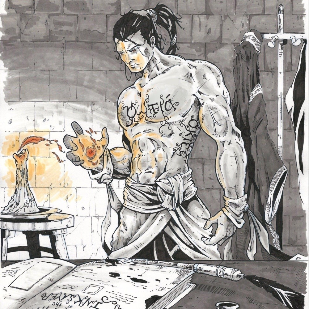 Cleric, the Inksayer—art by JC Heinrich